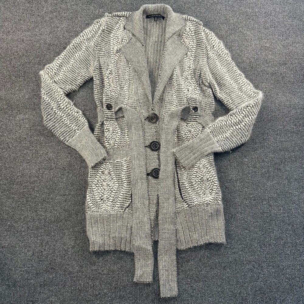 Alessandro Dell’Acqua Women's Long Line Cardigan Italy Made Wool Angora Blend 10